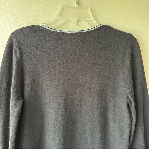 Chico’s Sweater Cashmere Blend Embellished Black Chico's 0 US Small Classic - Picture 4 of 11